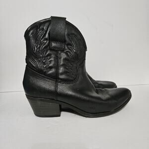 Black Western Boots - Women's - Black Size 6 Ankle Cowboy Booties Target